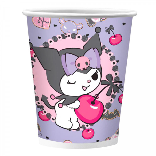 набор бумажных стаканов kuromi, 6 штх250 мл, россия