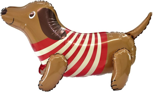 ф 3d, (27"/69 см) фигура, таксик в свитере (в упак) / falali, китай