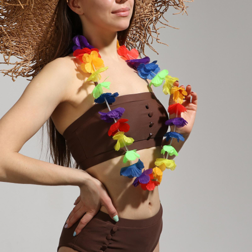 ожерелье гавайское "двойной цветок", китай