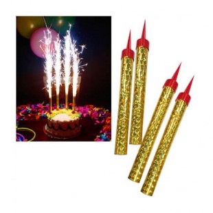 фонтан тортовый, золото, 12 см, 4 шт, китай