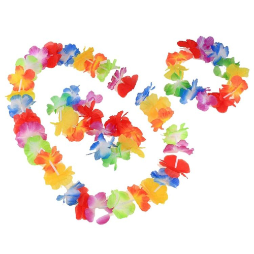 гавайский набор (ожерелье+венок+2 браслета), китай