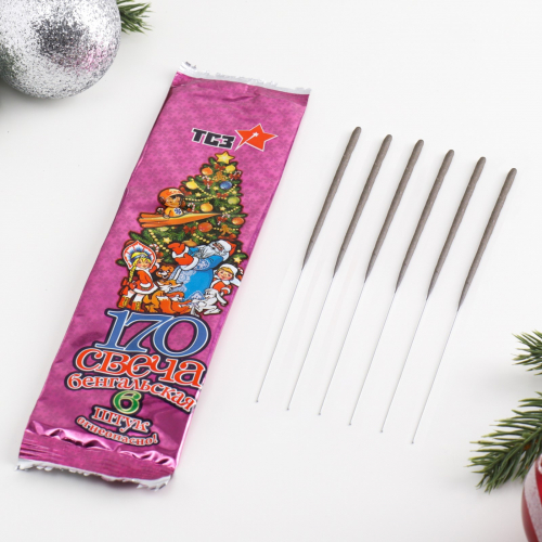 бенгальские огни, 17 см (упак 6 шт), китай