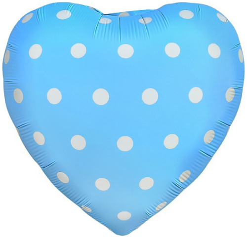 18с горошек, голубой / свет шаров (713)