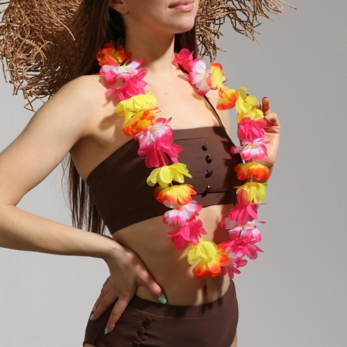 ожерелье гавайское "лепестки " микс, китай