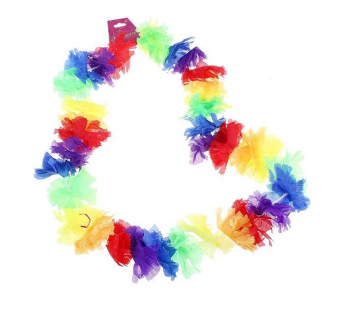 ожерелье гавайское "многоцветное" пушистик, китай