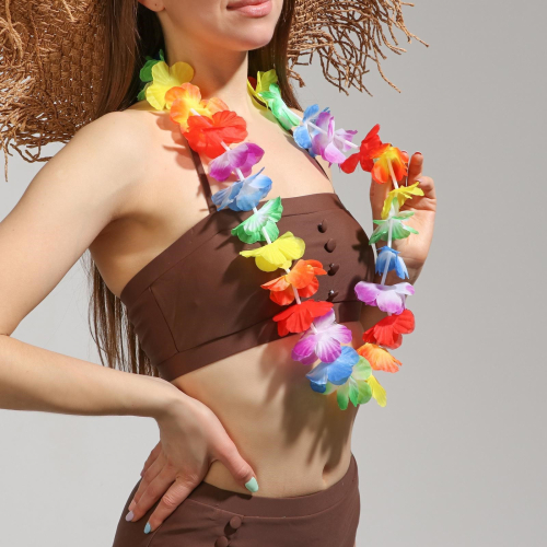 ожерелье гавайское цветок плюмерия, китай