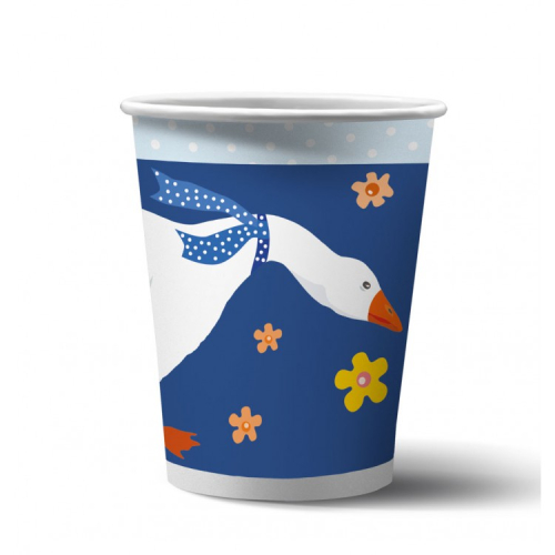 набор бумажных стаканов гуси-2, в т/у пленке, 6 шт*250 мл, россия